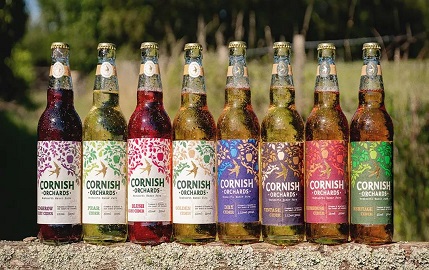 来自Cornish Orchards苹果酒推出了新的包装设计